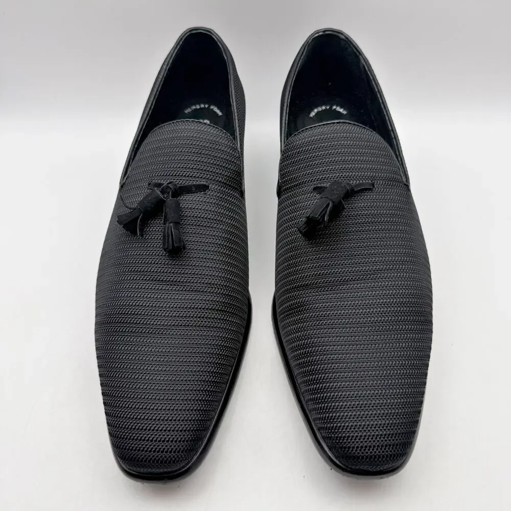 Stacy Adams Mens Tazewell Tassel Loafer US 11 M EU 44 Black Slip On EUC